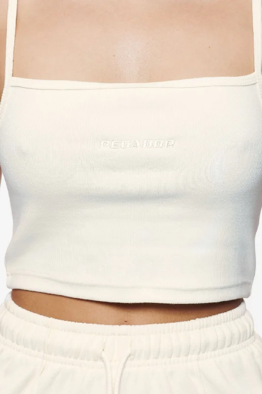 Ruby Rib Crop Top Vintage Washed Unbleached