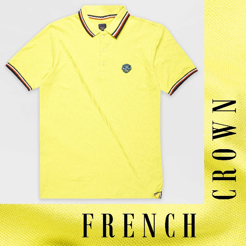 Sahara Sand Yellow Premium Cotton Pique Polo