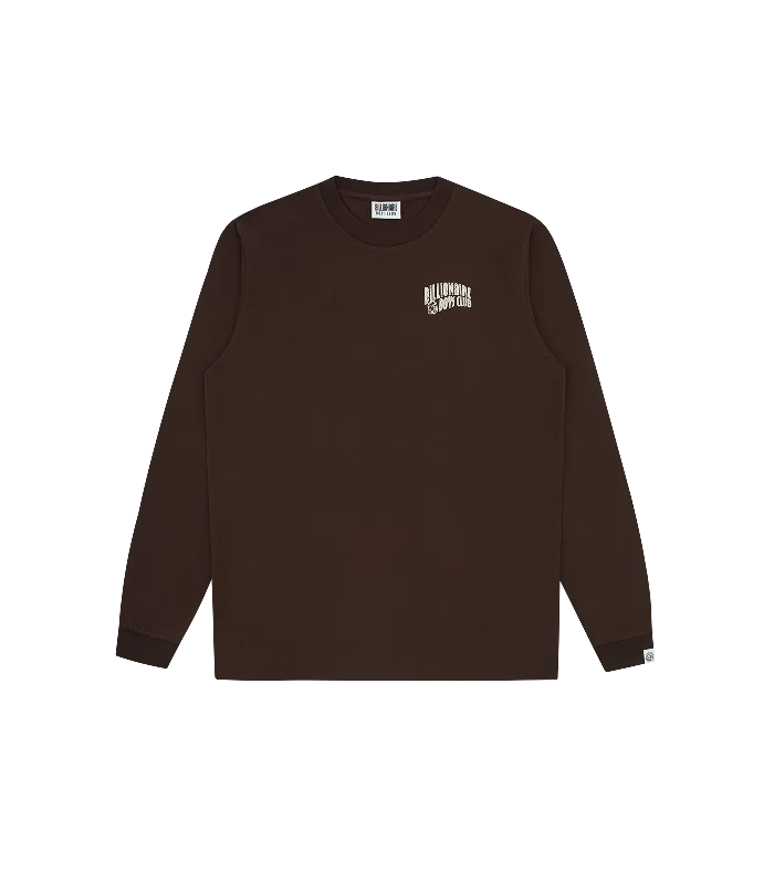 SMALL ARCH LOGO L/S T-SHIRT - BROWN