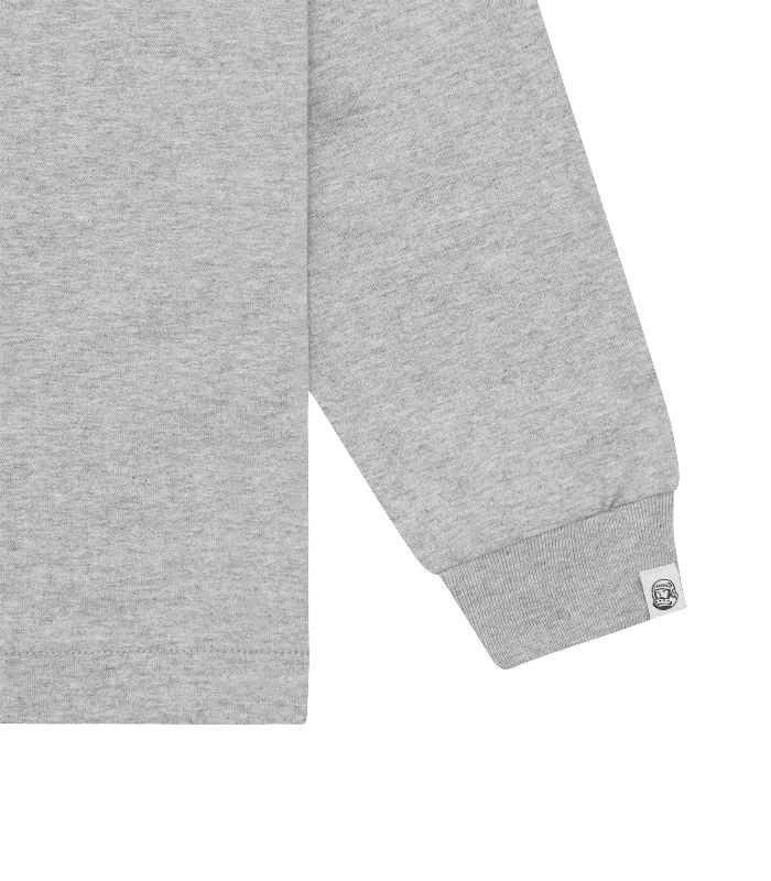 SMALL ARCH LOGO L/S T-SHIRT - HEATHER GREY