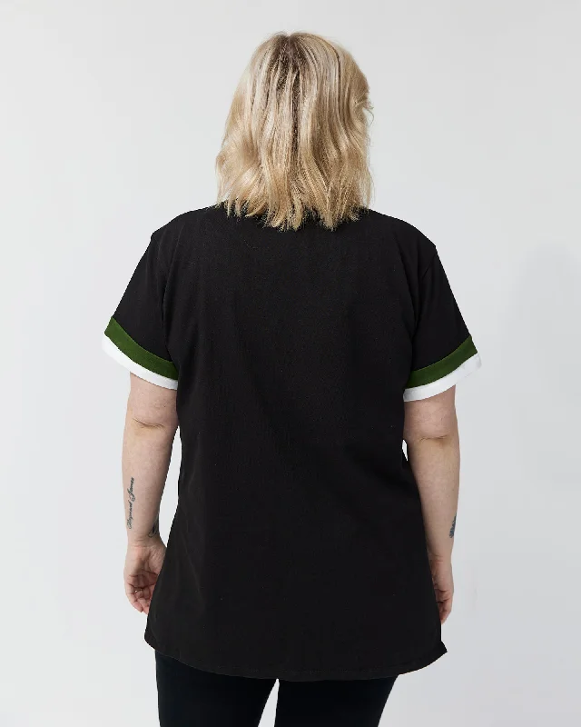 Sports Luxe Logo Tee - Black