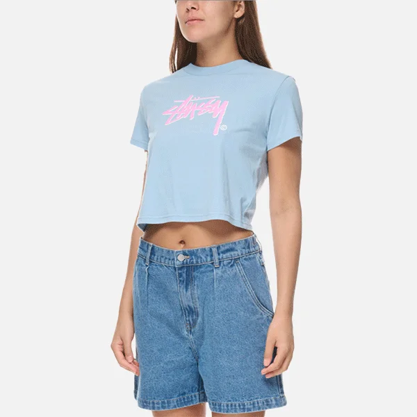 Stussy Shadow Stock Slim Tee - Steel Blue