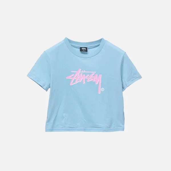 Stussy Shadow Stock Slim Tee - Steel Blue