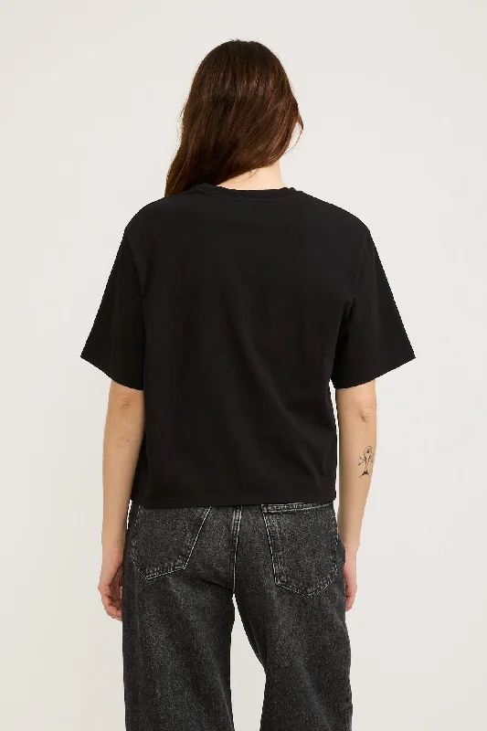 Sulma Drop Shoulder Tee Black