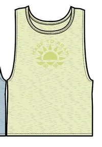 Sunburst Organic Vest - Soft Lime Juice