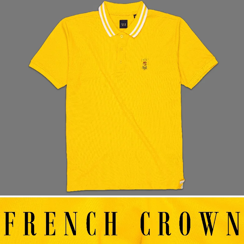 Supernova Yellow Organic Cotton Mercerised Pique Polo