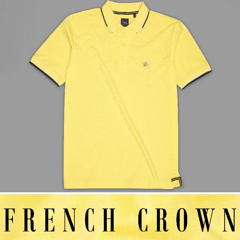 Sweet Corn Yellow Organic Cotton Mercerised Pique Polo