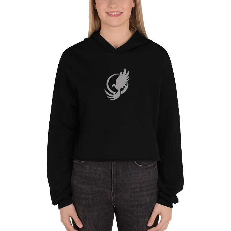 The Phoenix Logo Grey Daze Crop Hoodie