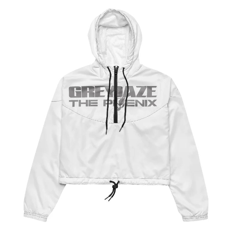 The Phoenix Wording  Grey Daze Women’s cropped windbreaker