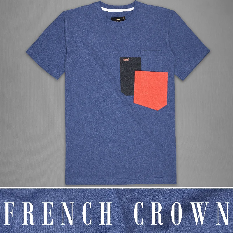 Twilight Blue With Patch Pocket Organic Cotton T-shirt