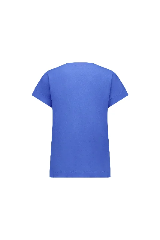 Vassalli Drop Sleeve Top - French Blue