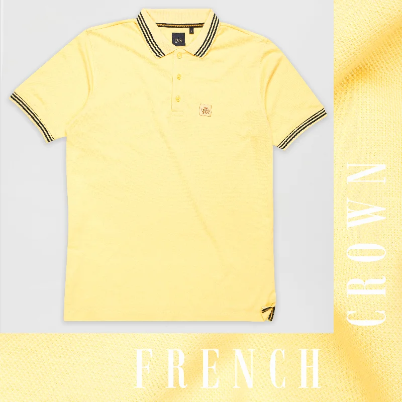 Vis Vis Yellow Premium Cotton Pique Polo