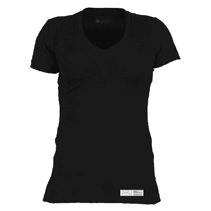 Women's Triblend Basic V-Neck - Black Heather