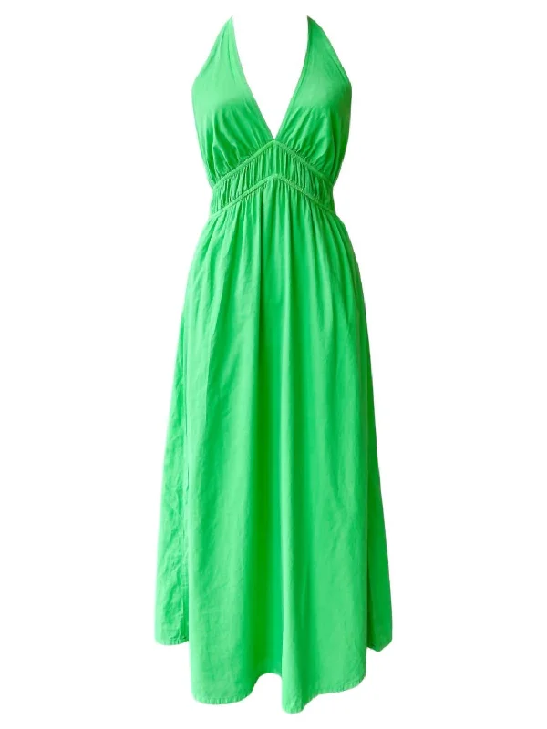 Mollie Midi Dress In Green Glow Winter Midi Outfit